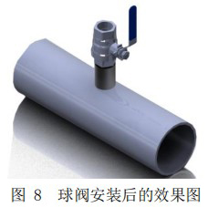 DN100熱式氣體質量流量計球閥安裝圖